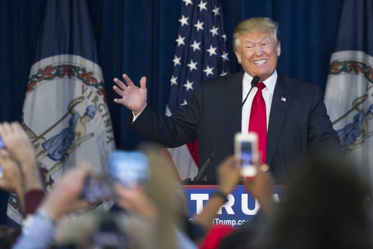 A new poll confirms that Donald Trump hasn't been hurt by his controversial comments about banning Muslims from entering the United States. (AP Photo/Cliff Owen)