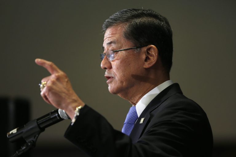 According to the documents, Shinseki's broad-sounding vow only applied toÂ a small percentage of executives within the VHA.Â (AP Photo/Charles Dharapak)