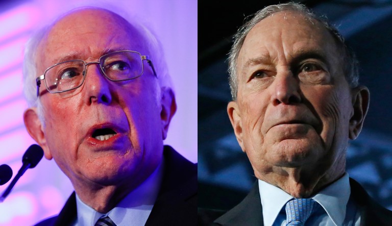 Bernie Sanders and Michael Bloomberg.