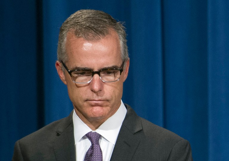 Andrew McCabe assumed the position as FBI head after President Trump abruptly fired Comey on Tuesday. (AP Photo/Cliff Owen)