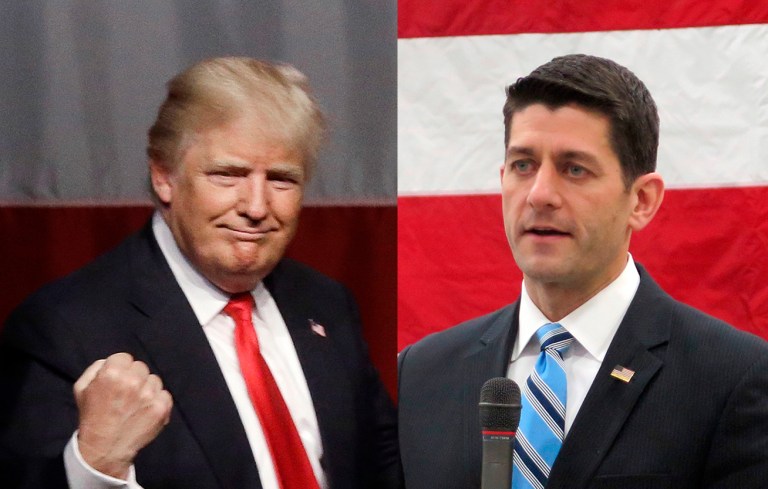 Speaker Paul Ryan announced Thursday he does not support his party's presumptive presidential nominee Donald Trump and might not ever do so. (AP Photo/Seth Perlman)