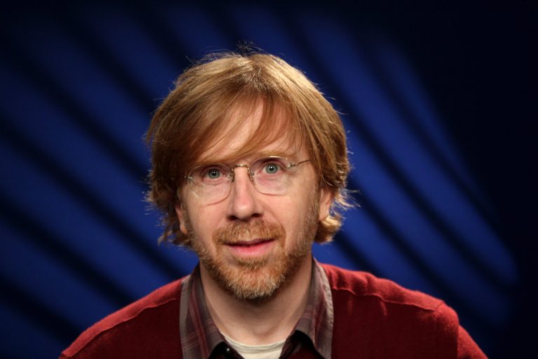 In this Monday, March 11, 2013, photo, Trey Anastasio poses for a portrait in New York. The founder of the band Phish has composed the music for the new Broadway musical 
