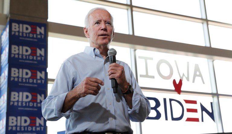 Democratic presidential candidate former Vice President Joe Biden speaks during a town hall meeting, Tuesday, June 11, 2019, in Ottumwa, Iowa.