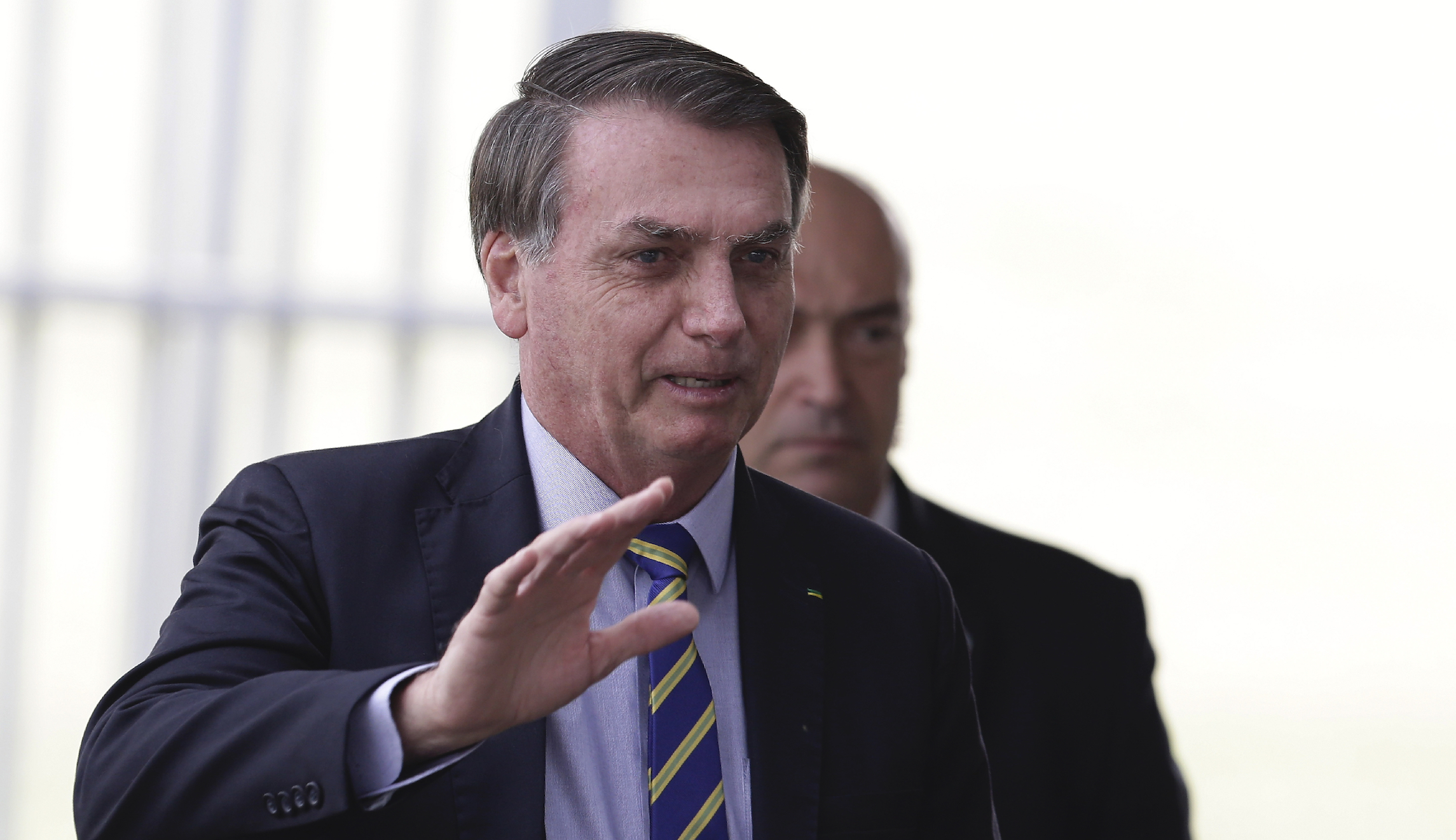 Coronavirus-stricken Bolsonaro bitten by big bird