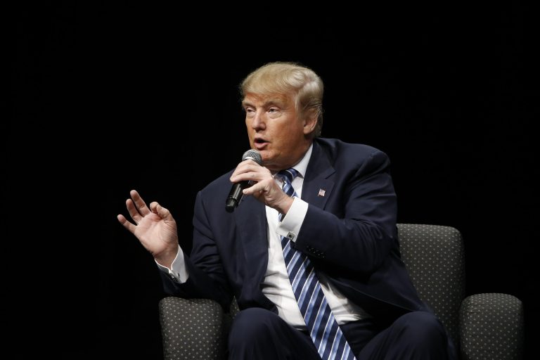 Republican presidential candidate Donald Trump called in to the 