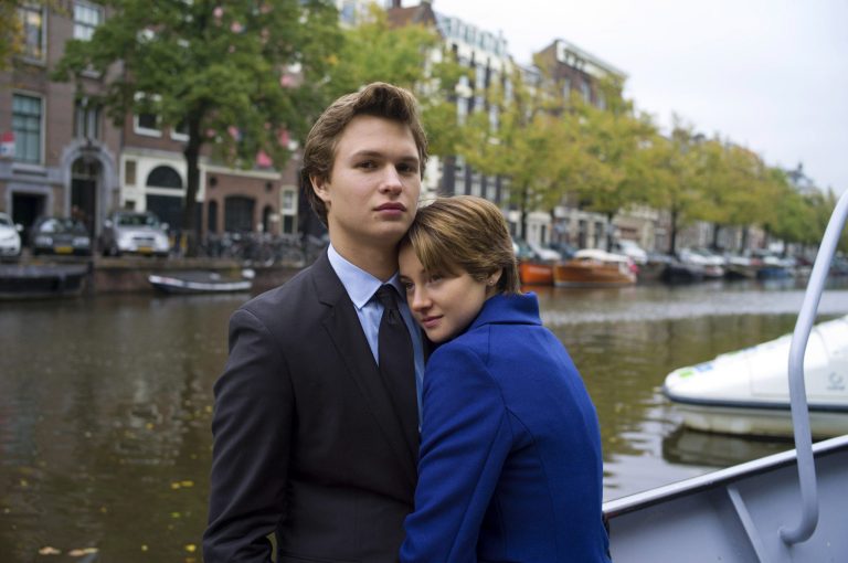 This image released by 20th Century Fox shows Ansel Elgort, left, and Shailene Woodley appear in a scene from 