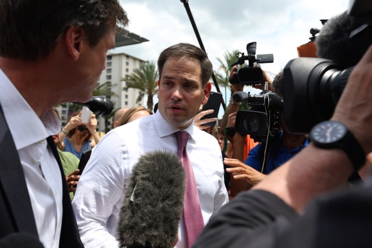 Rubio is now re-considering, motivated in part by Sunday's mass shooting at a gay nightclub in Orlando. (Joshua Lim/Orlando Sentinel via AP)