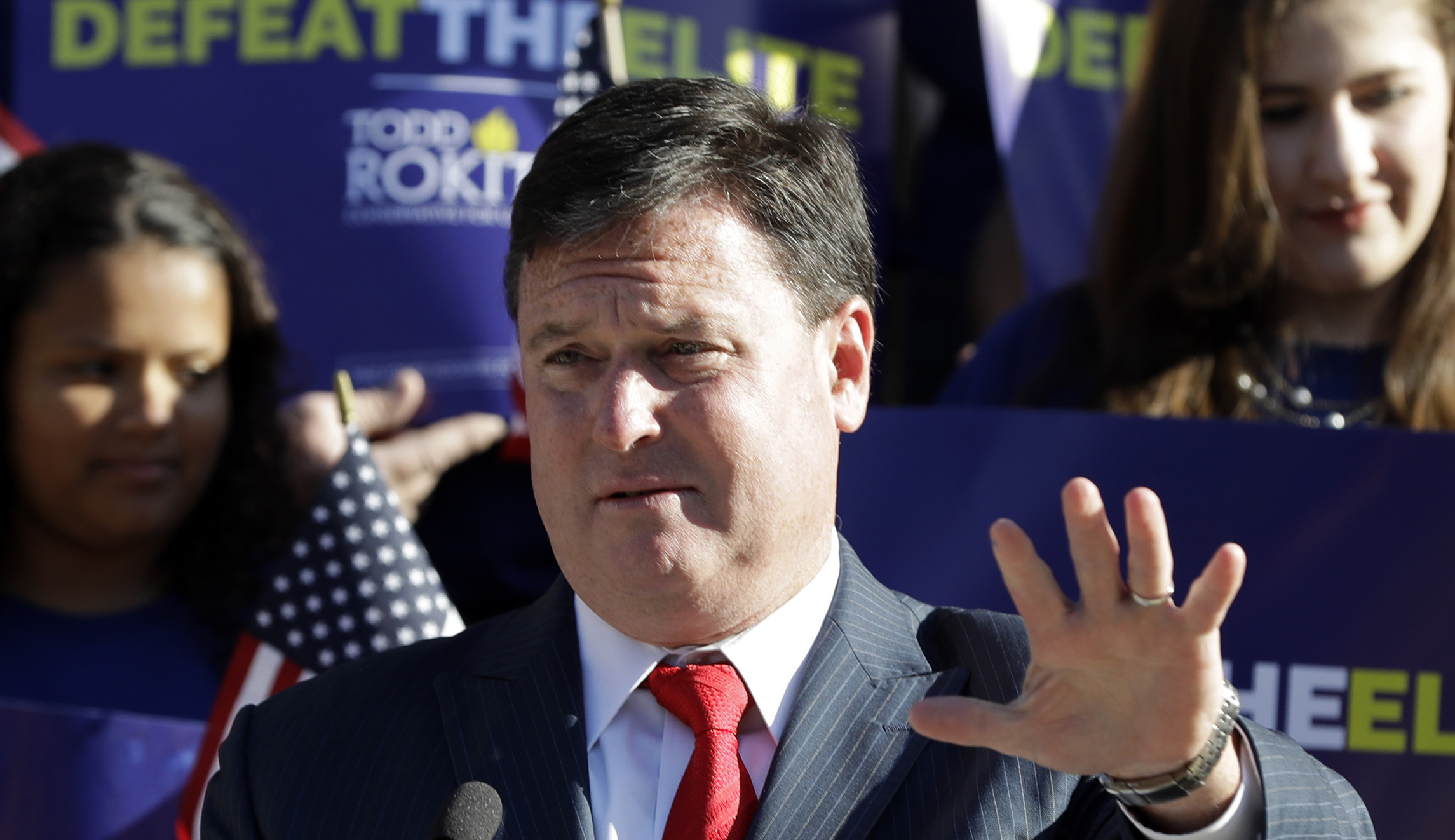 In new ad, Todd Rokita punches Indiana Senate primary opponents in the face