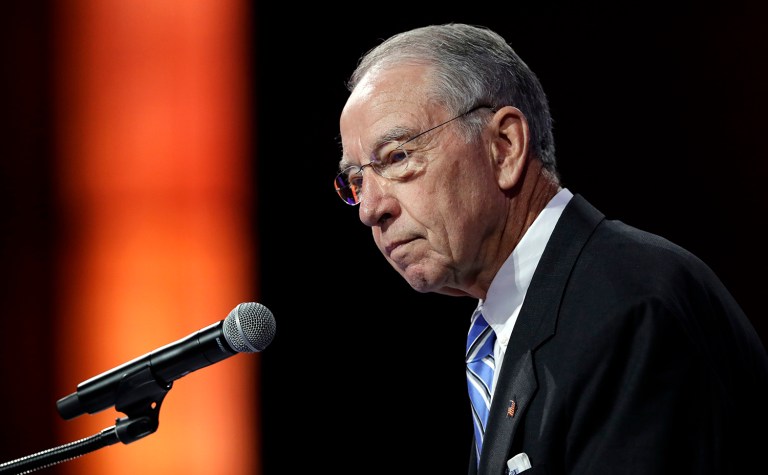 Sen. Chuck Grassley wants information about a spike in spending in Medicare's catastrophic prescription drug program. (AP Photo/Charlie Neibergall)