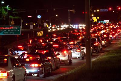 Traffic congestion now 24/7 with night road work