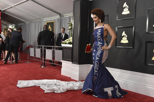 Joy Villa arriving at the Grammy Awards, Feb. 12, 2017, in Los Angeles. (Photo by Jordan Strauss/Invision/AP)