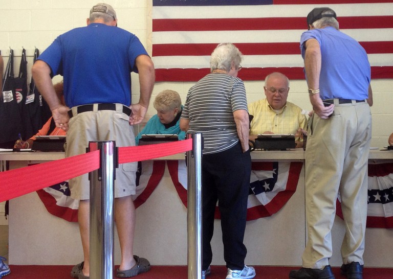 White, traditional-values, working-class, predominantly male voters have been severed from the Democratic Party. (Stephen B. Thornton/Arkansas Democrat-Gazette via AP)
