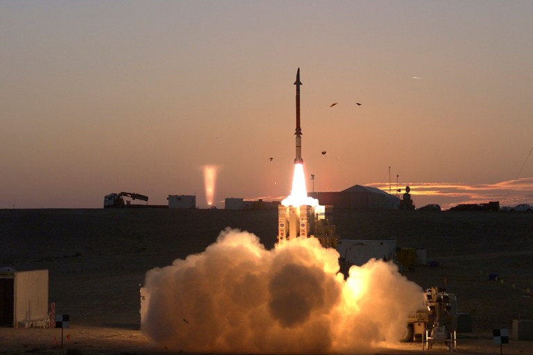 Sen. Joe Donnelly, D-Ind., told reporters that investing in Israel's missile defense not only helps a key ally in the region but also improves U.S. safety by tapping into Israeli knowledge of missile defense systems. (Ministry of Defense via AP, File)