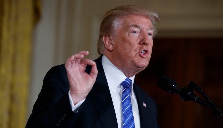 President Trump on Monday claimed his predecessor, former President Barack Obama, 