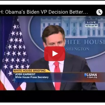 WH: Obama’s Best Decision Was Picking Biden for VP, Not Hillary for SecState