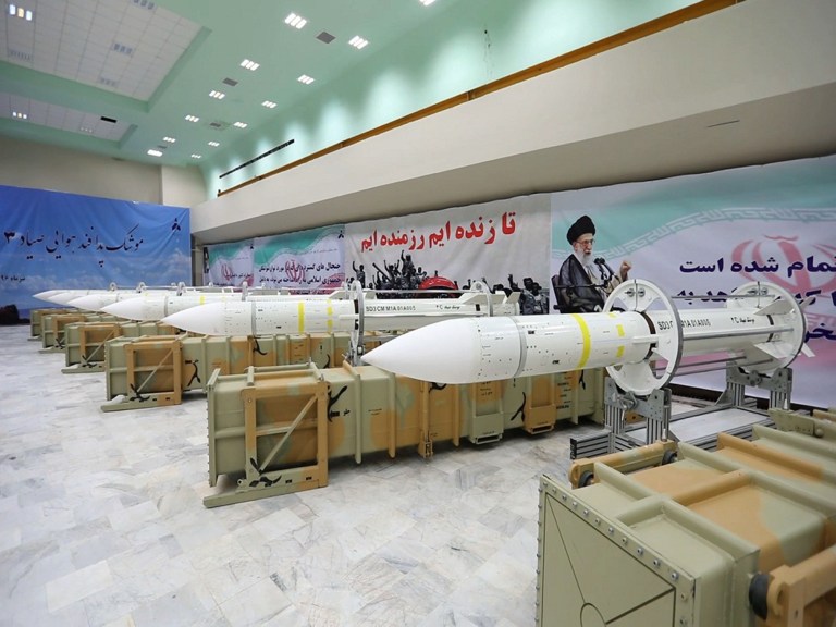 Iran will launch a new missile production line despite new U.S.-imposed sanctions over its ballistic missile program, Iranian state media reported Saturday. (Iranian Defense Ministry via AP)