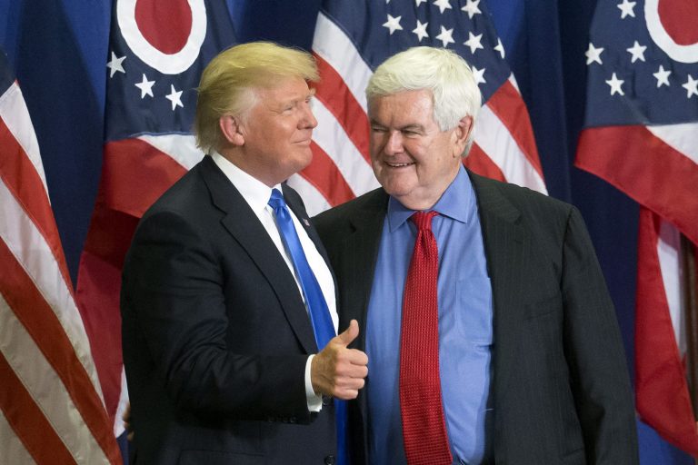 Newt Gingrich said he envisions himself 