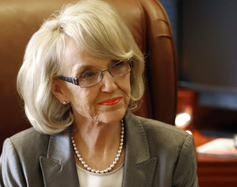 Arizona Gov. Jan Brewer, working with Democrats against members of her own party, rammed through a vast expansion of the Medicaid program under Obamacare through the state legislature. (AP Photo/Matt York, File)