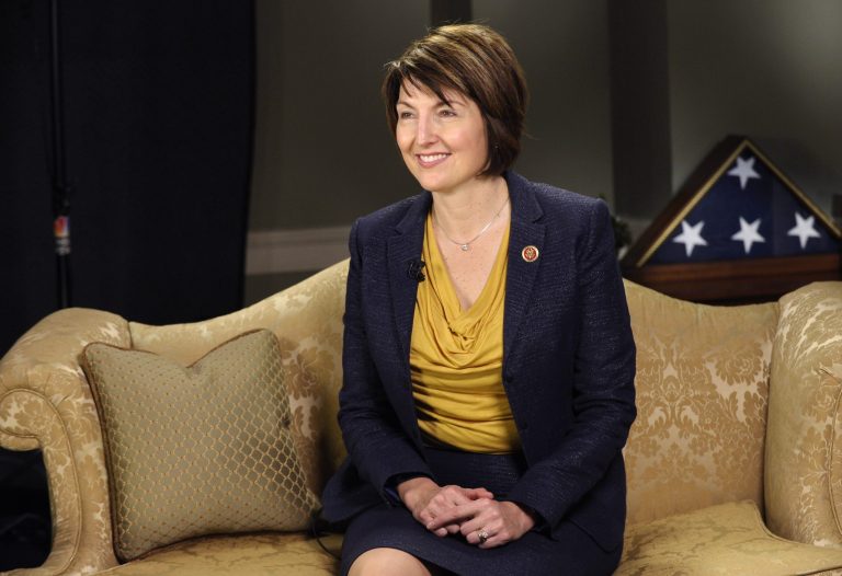 Rep. Cathy McMorris Rodgers, R-Wash., rehearses the Republican response to the State of the Union on Capitol Hill that she will deliver in Washington, Tuesday, Jan. 28, 2014. (AP Photo/Susan Walsh)