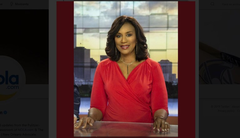 Nancy Parker, a television anchor who recently died in a plane crash in Louisiana, is seen.