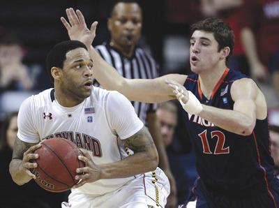 Patrick Semansky/APSean Mosley had 17 points and 10 rebounds, but Maryland came up short against Joe Harris and Virginia on Sunday.