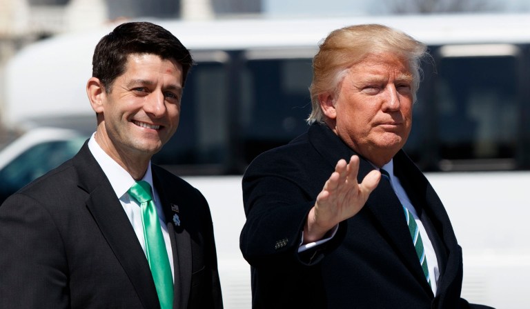 President Trump will travel to Wisconsin on Tuesday, visiting the district represented by House Speaker Paul Ryan. (AP Photo/Evan Vucci)