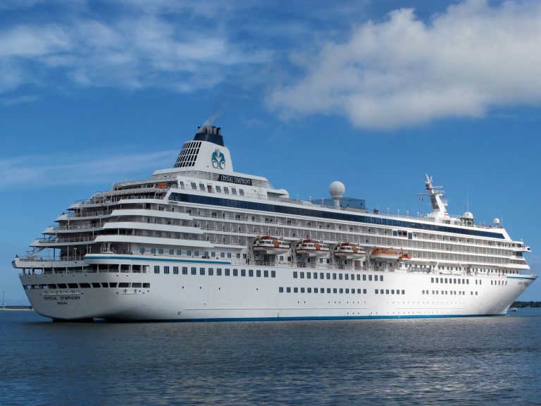 FILE - In this May, 21, 2013 file photo, the cruise liner Crystal Symphony leaves the harbor in Charleston, S.C. The South Carolina Supreme Court on Wednesday, Jan. 22, 2014 tossed out a lawsuit seeking to block cruise ship operations and plans to build a $35 million cruise terminal in the city ruling the plaintiffs had no standing to bring the lawsuit. (AP Photo/Bruce Smith, file)