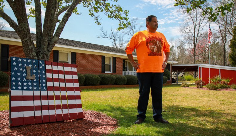 Mark Locklear, from Pembroke, N.C., said he had been proud to support Obama twice for president, but lost confidence in Obama when he withdrew U.S. troops from Iraq and failed to deliver on his healthcare promises.