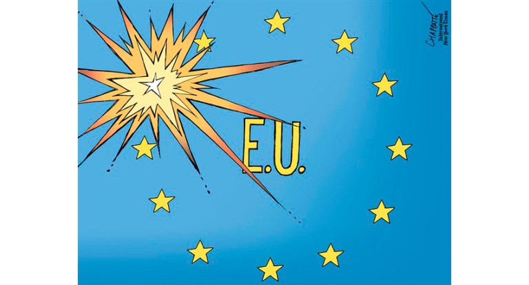 Editorial cartoon: Supernova in the EU nebula