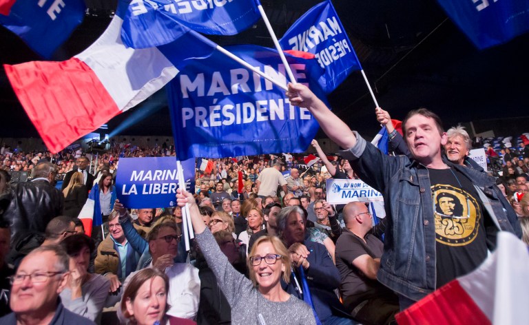 France has been fairly politically stable for 60 years, but judging from polls for the May 8 French presidential election, it may very well be diving back into the troubled waters of an institutional crisis. (AP Photo/Michel Euler)