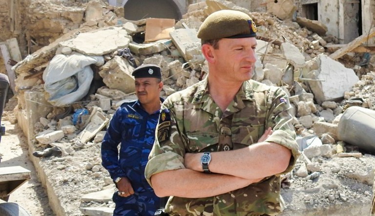 British Maj. Gen. Christopher Ghika in Mosul, Iraq on Oct. 9, 2018. 