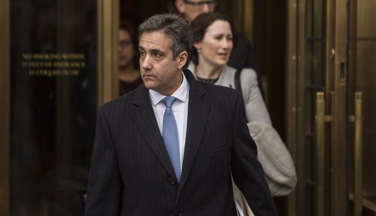 Michael Cohen, former personal lawyer to U.S. President Donald Trump, exits federal court in New York, U.S., on Wednesday, Dec. 12, 2018. CohenÂ is heading to prison for three years on a gross miscalculation. He was also ordered to forfeit $500,000, pay a restitution of $1.4 million and fines totaling $100,000.