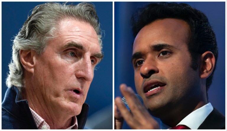 Doug Burgum and Vivek Ramaswamy.