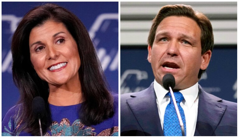 Nikki Haley and Ron DeSantis.