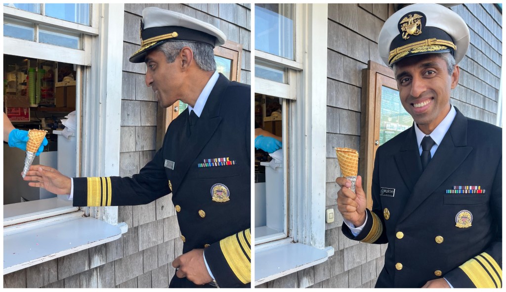 ‘Deranged’ surgeon general baffles internet with ice cream cone choice