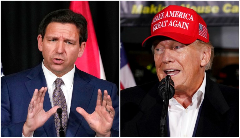 Ron DeSantis and Donald Trump