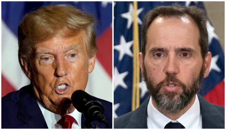 Former President Donald Trump and special counsel Jack Smith.