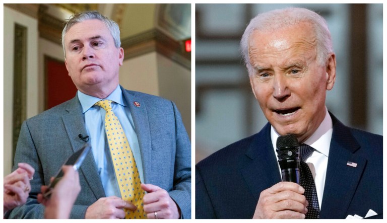 Rep. James Comer (R-KY) and President Joe Biden.