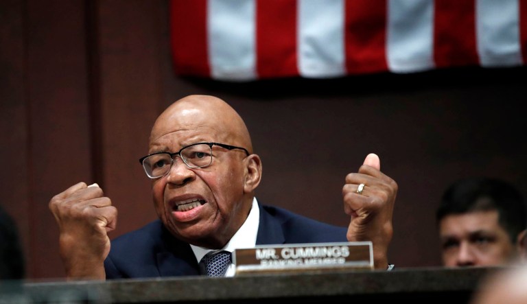 Rep. Elijah Cummings, D-Md., speaks during a luncheon at the National Press Club in Washington, Wednesday, Aug. 7, 2019. 