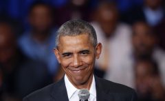 Obama fields questions on trees, Star Wars, dog pants