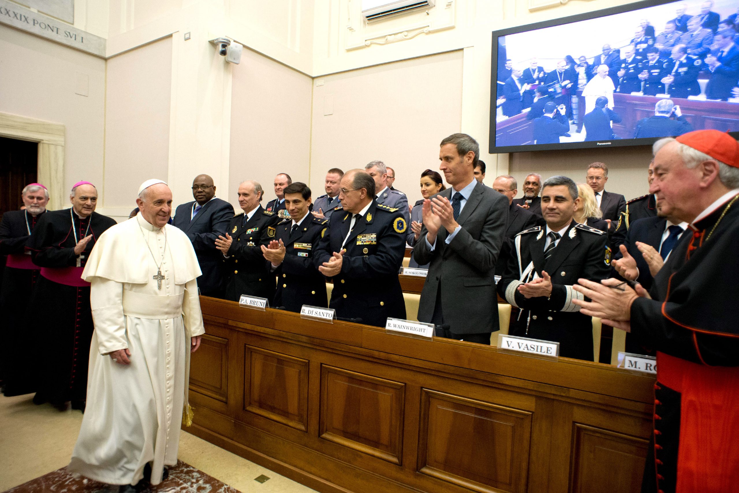Pope meets ex-sex slaves, denounces trafficking