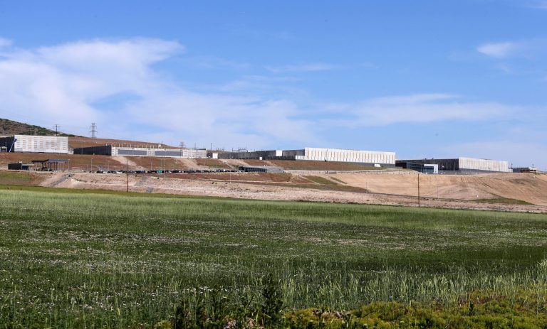 BLUFFDALE, UT - JUNE 10:  A new National Security Agency (NSA) data center is seen June 10, 2013 in Bluffdale, Utah. The center, a large data farm that is set to open in the fall of 2013, will be the largest of several interconnected NSA data centers spread throughout the country.  The NSA has come under scutiny after two large scale data survalliance programs were leaked to the press.   (Photo by George Frey/Getty Images)
