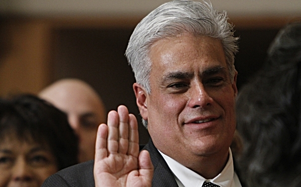 New Mexico's House Speaker Ken Martinez believes legislators' official emails should be excluded from public access. (AP Photo/The Santa Fe New Mexican,Luis Sanchez Saturno )