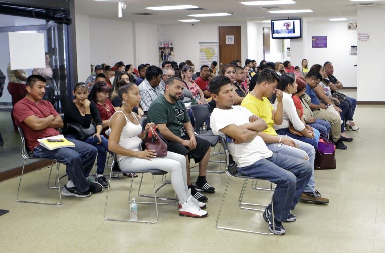 The Justice Department has begun soliciting judges who are interested in being temporarily reassigned to 12 cities around the country to hear immigration cases from illegal aliens who have been charged with crimes, according to a report published Friday evening. (AP Photo/Alan Diaz)