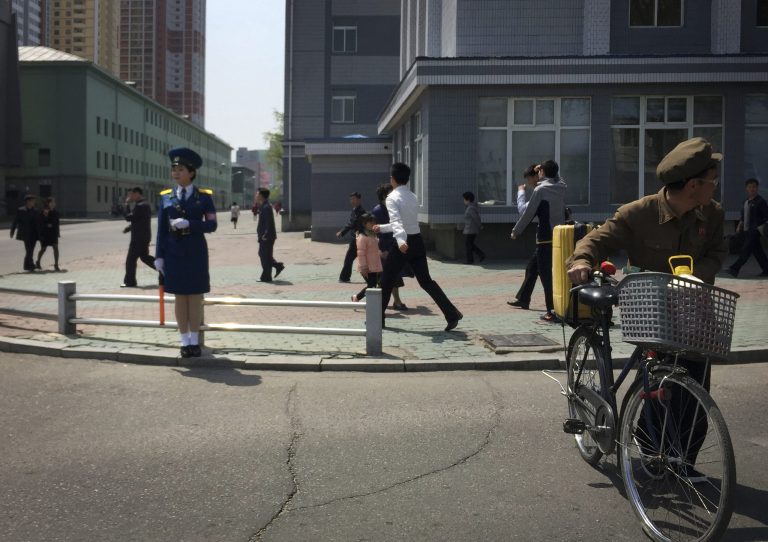 As a country, North Korea is a wreck. Its people are starving to death, and it hasn't the money, resources or infrastructure to keep the lights on at night. (AP Photo/Eric Talmadge)