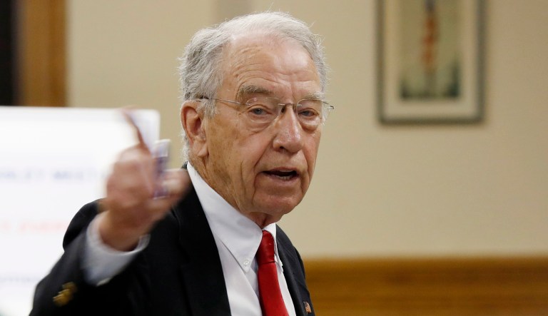 Senate Judiciary Chairman Sen. Chuck Grassley, R-Iowa, has asked Deputy Attorney General Rod Rosenstein to find out more about seven classified memos from former FBI Director James Comey to a Columbia Law School professor. (AP Photo/Charlie Neibergall, File)