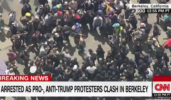 A dozen people arrested in Berkeley as Trump supporters clash with counter protesters