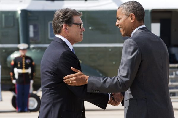 Has Texas Gov. Rick Perry thrown down the gauntlet to Obama on immigration?