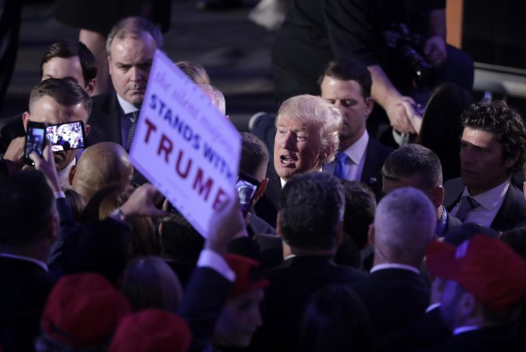 A Pentagon official confirmed Thursday night that the Department of Defense was contacted by President-elect Trump's transition team today, and will meet with current defense officials Friday. (AP Photo/Julie Jacobson)