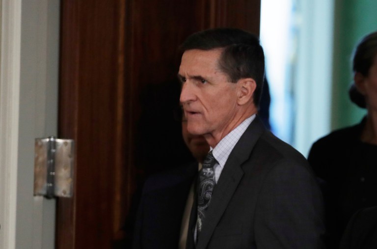 A Democratic senator believes retired Lt. Gen. Mike Flynn violated the Logan Act in conversations with the Russian ambassador to the U.S. (AP Photo/Evan Vucci, File)